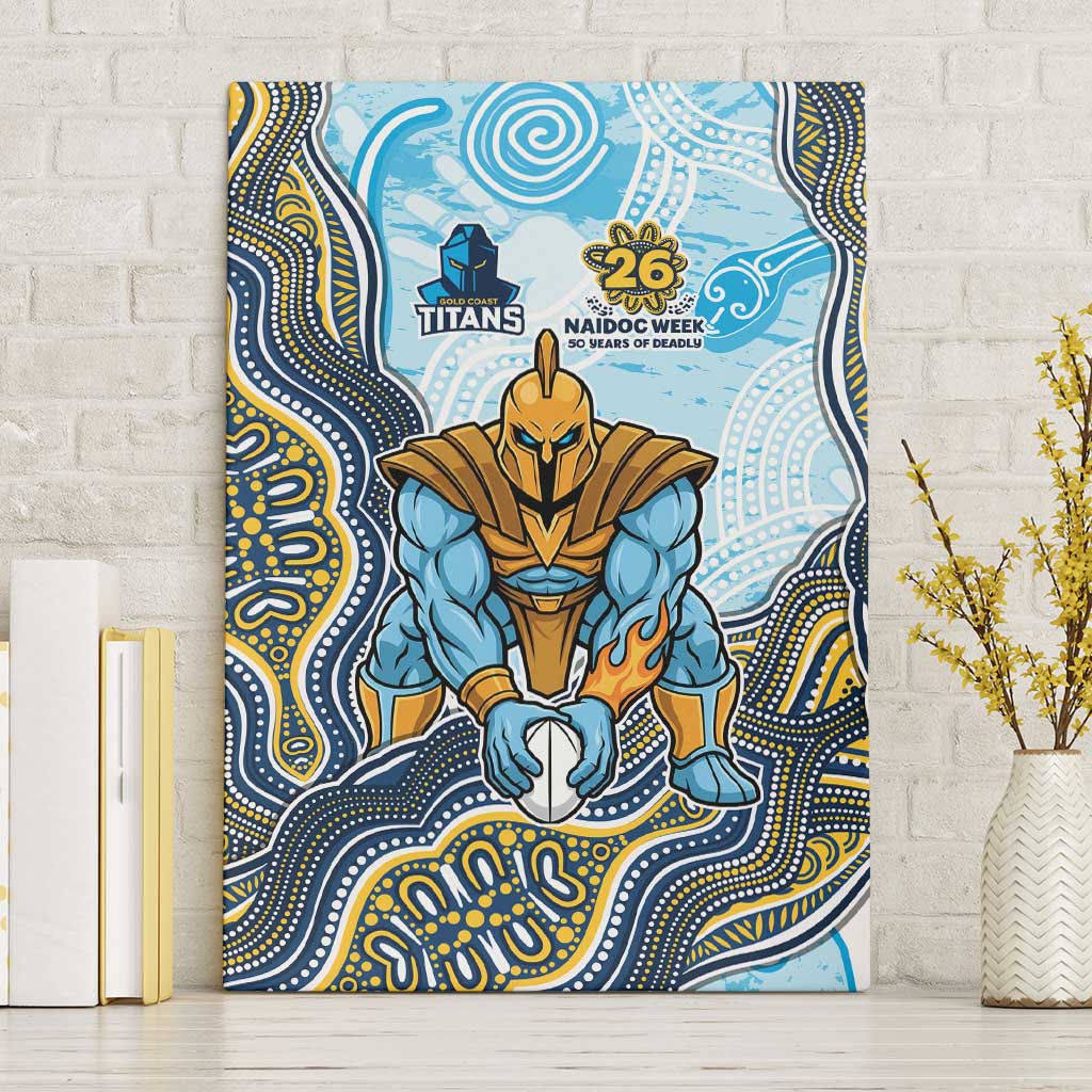 Gold Coast Titans NAIDOC Week 2026 Canvas Wall Art First Nations of Australia Aboriginal Mascot Rugby