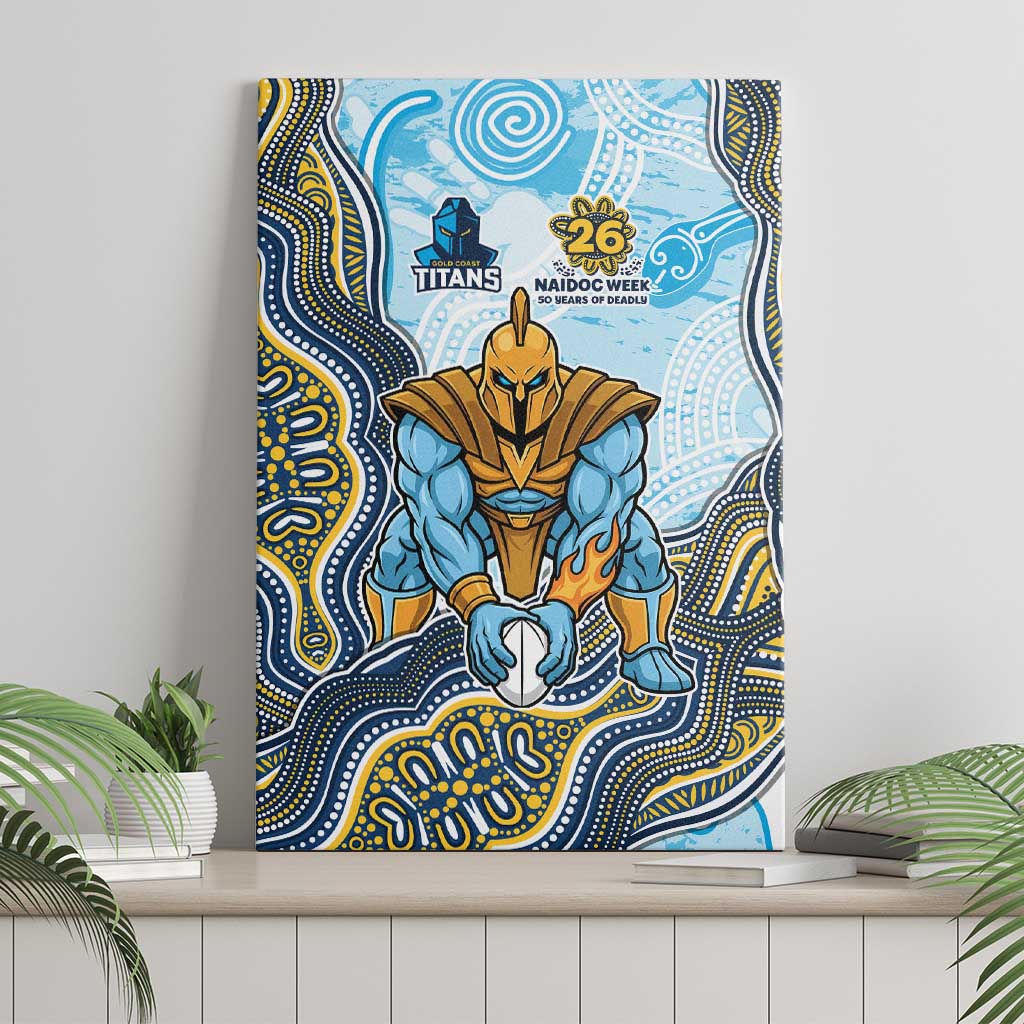 Gold Coast Titans NAIDOC Week 2026 Canvas Wall Art First Nations of Australia Aboriginal Mascot Rugby