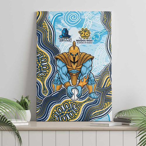 Gold Coast Titans NAIDOC Week 2026 Canvas Wall Art First Nations of Australia Aboriginal Mascot Rugby
