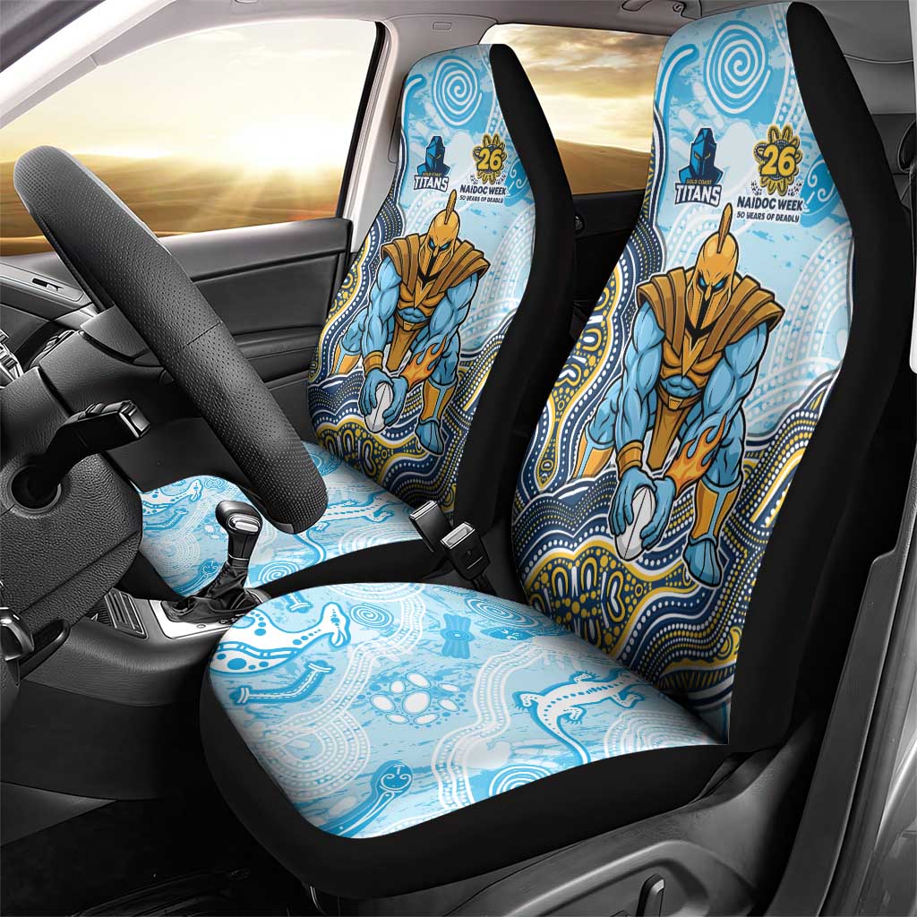 Gold Coast Titans NAIDOC Week 2026 Car Seat Cover First Nations of Australia Aboriginal Mascot Rugby