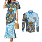 Gold Coast Titans NAIDOC Week 2026 Couples Matching Mermaid Dress and Long Sleeve Button Shirt First Nations of Australia Aboriginal Mascot Rugby