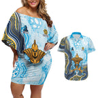 Gold Coast Titans NAIDOC Week 2026 Couples Matching Off Shoulder Short Dress and Hawaiian Shirt First Nations of Australia Aboriginal Mascot Rugby