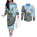 Gold Coast Titans NAIDOC Week 2026 Couples Matching Off The Shoulder Long Sleeve Dress and Long Sleeve Button Shirt First Nations of Australia Aboriginal Mascot Rugby