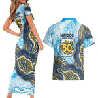 Gold Coast Titans NAIDOC Week 2026 Couples Matching Short Sleeve Bodycon Dress and Hawaiian Shirt First Nations of Australia Aboriginal Mascot Rugby