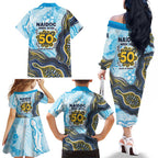 Gold Coast Titans NAIDOC Week 2026 Family Matching Off The Shoulder Long Sleeve Dress and Hawaiian Shirt First Nations of Australia Aboriginal Mascot Rugby