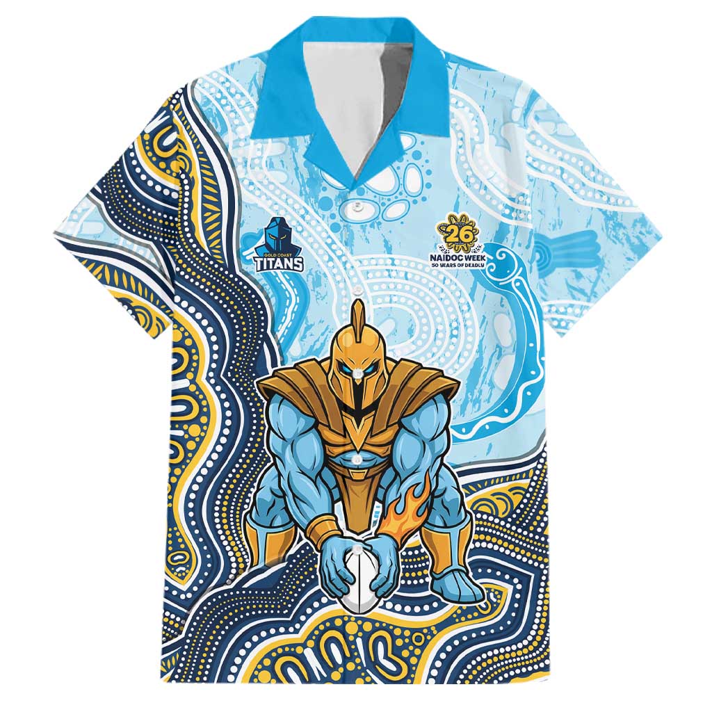 Gold Coast Titans NAIDOC Week 2026 Family Matching Off The Shoulder Long Sleeve Dress and Hawaiian Shirt First Nations of Australia Aboriginal Mascot Rugby