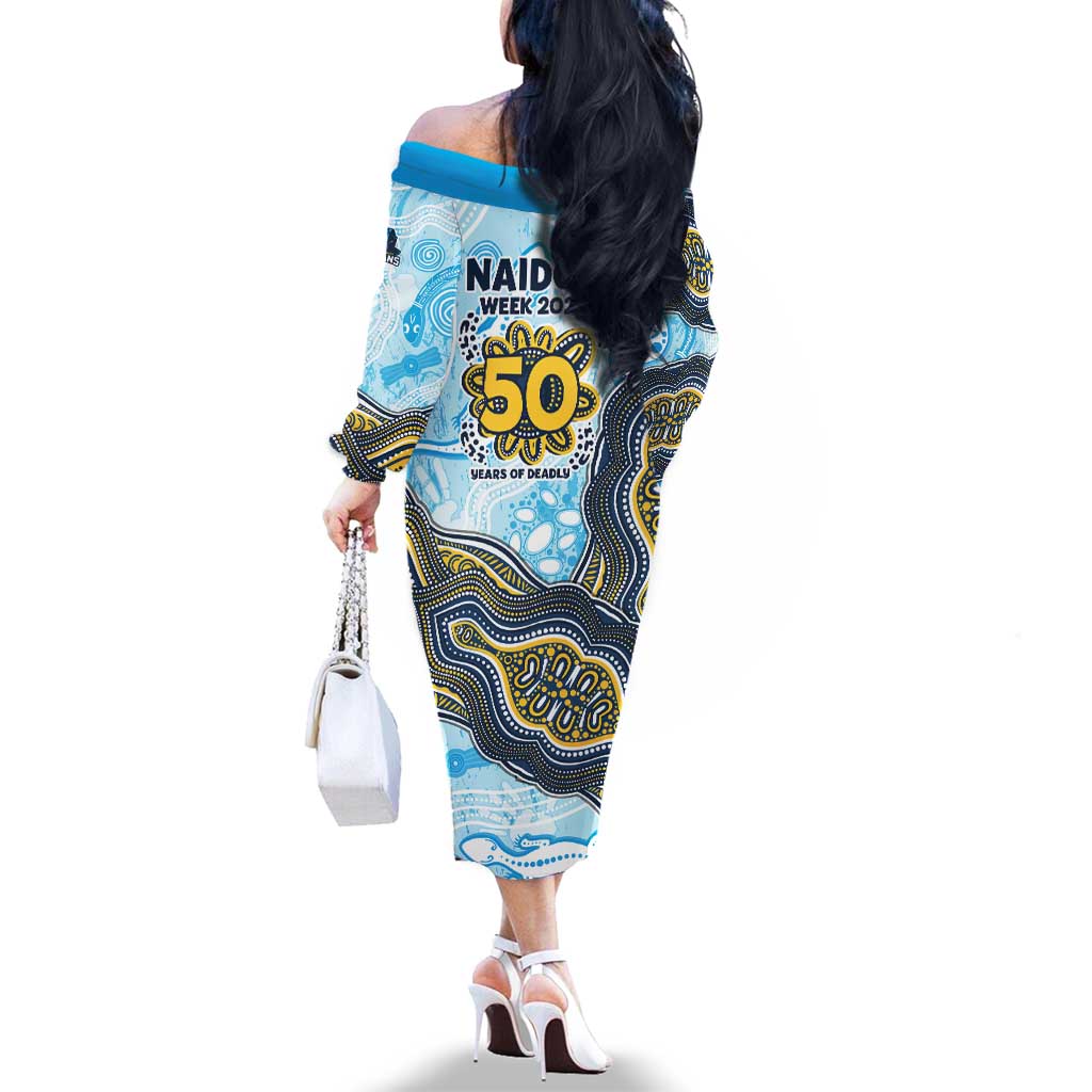 Gold Coast Titans NAIDOC Week 2026 Family Matching Off The Shoulder Long Sleeve Dress and Hawaiian Shirt First Nations of Australia Aboriginal Mascot Rugby