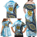 Gold Coast Titans NAIDOC Week 2026 Family Matching Off Shoulder Maxi Dress and Hawaiian Shirt First Nations of Australia Aboriginal Mascot Rugby