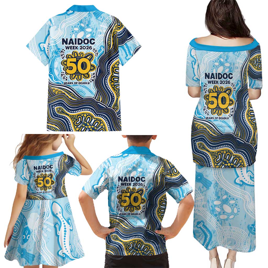 Gold Coast Titans NAIDOC Week 2026 Family Matching Puletasi and Hawaiian Shirt First Nations of Australia Aboriginal Mascot Rugby