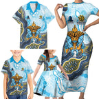 Gold Coast Titans NAIDOC Week 2026 Family Matching Short Sleeve Bodycon Dress and Hawaiian Shirt First Nations of Australia Aboriginal Mascot Rugby