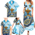 Gold Coast Titans NAIDOC Week 2026 Family Matching Summer Maxi Dress and Hawaiian Shirt First Nations of Australia Aboriginal Mascot Rugby