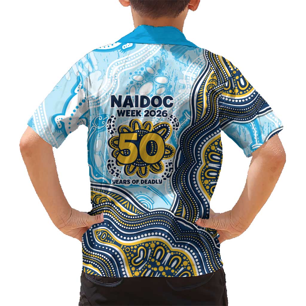 Gold Coast Titans NAIDOC Week 2026 Kid Hawaiian Shirt First Nations of Australia Aboriginal Mascot Rugby