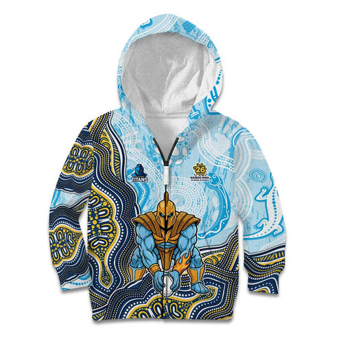 Gold Coast Titans NAIDOC Week 2026 Kid Hoodie First Nations of Australia Aboriginal Mascot Rugby