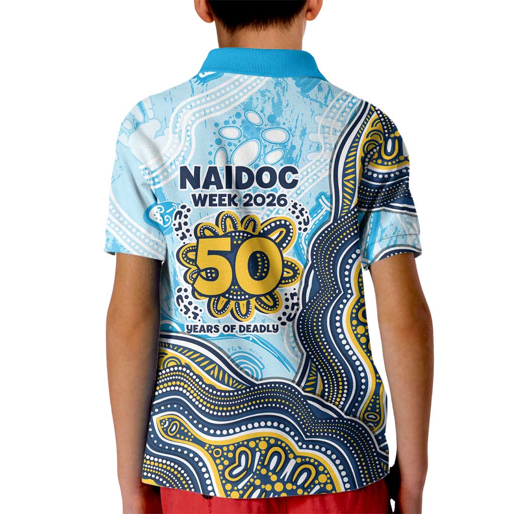 Gold Coast Titans NAIDOC Week 2026 Kid Polo Shirt First Nations of Australia Aboriginal Mascot Rugby