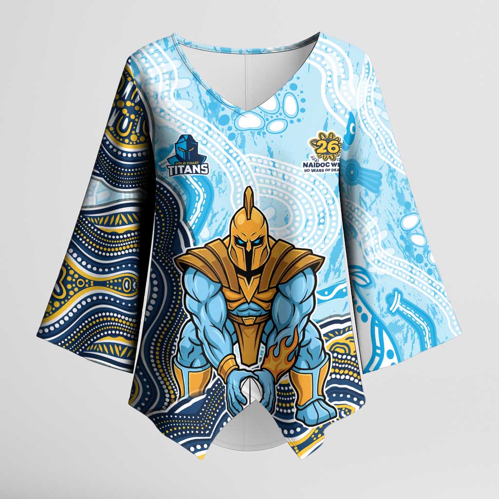 Gold Coast Titans NAIDOC Week 2026 Kimono Sleeve Blouse First Nations of Australia Aboriginal Mascot Rugby
