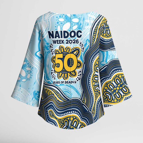 Gold Coast Titans NAIDOC Week 2026 Kimono Sleeve Blouse First Nations of Australia Aboriginal Mascot Rugby