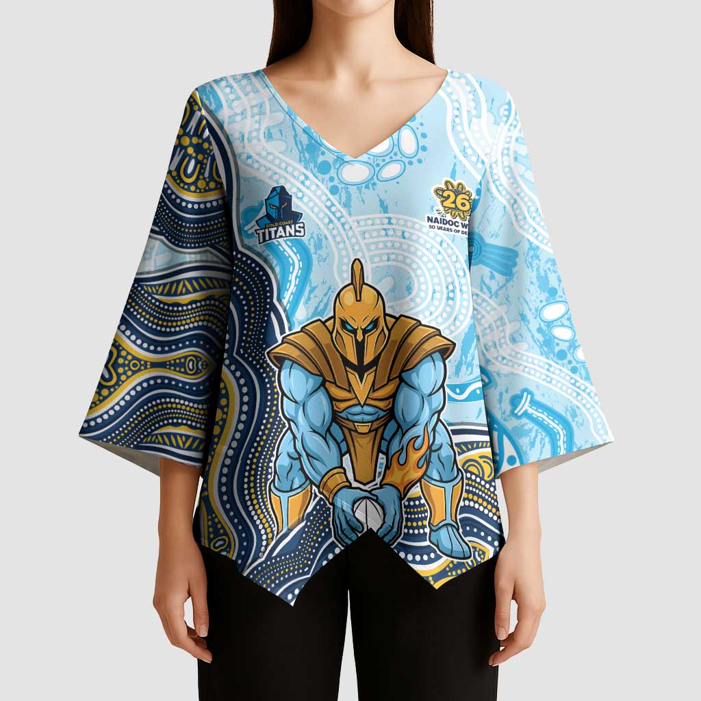 Gold Coast Titans NAIDOC Week 2026 Kimono Sleeve Blouse First Nations of Australia Aboriginal Mascot Rugby