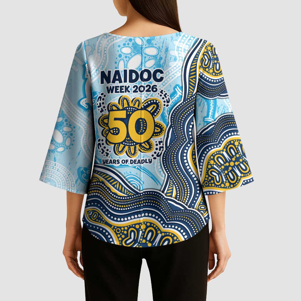 Gold Coast Titans NAIDOC Week 2026 Kimono Sleeve Blouse First Nations of Australia Aboriginal Mascot Rugby