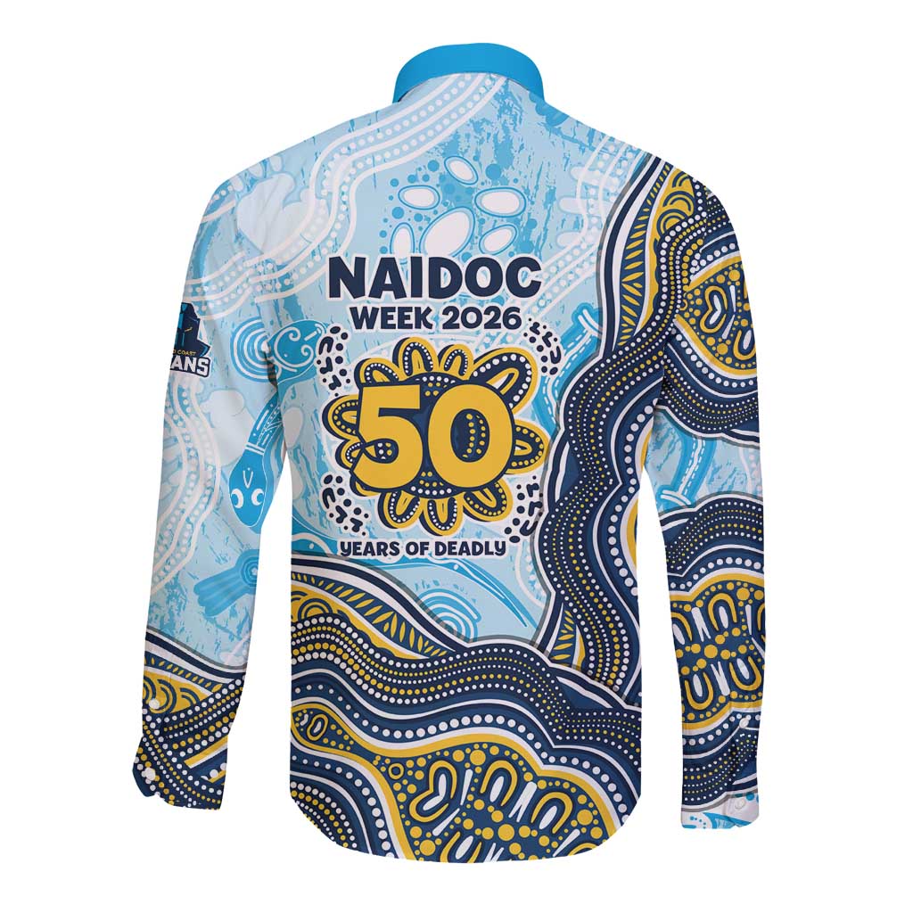 Gold Coast Titans NAIDOC Week 2026 Long Sleeve Button Shirt First Nations of Australia Aboriginal Mascot Rugby