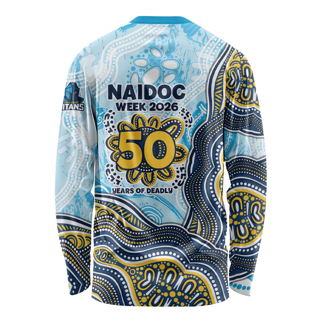 Gold Coast Titans NAIDOC Week 2026 Long Sleeve Shirt First Nations of Australia Aboriginal Mascot Rugby