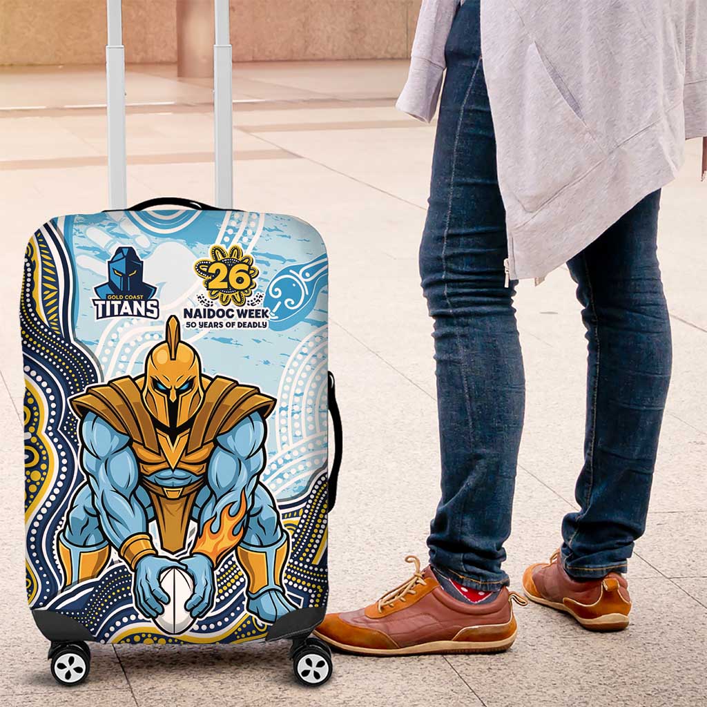 Gold Coast Titans NAIDOC Week 2026 Luggage Cover First Nations of Australia Aboriginal Mascot Rugby