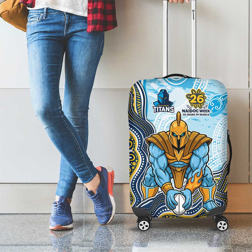 Gold Coast Titans NAIDOC Week 2026 Luggage Cover First Nations of Australia Aboriginal Mascot Rugby