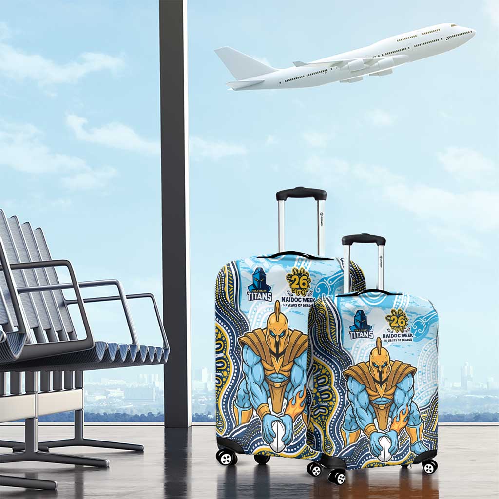 Gold Coast Titans NAIDOC Week 2026 Luggage Cover First Nations of Australia Aboriginal Mascot Rugby