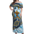 Gold Coast Titans NAIDOC Week 2026 Off Shoulder Maxi Dress First Nations of Australia Aboriginal Mascot Rugby
