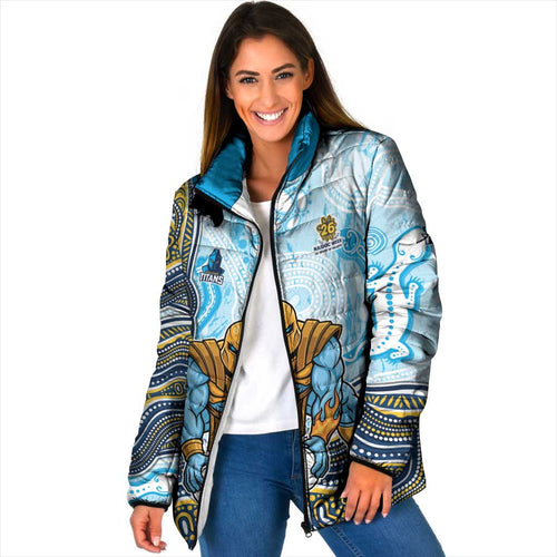 Gold Coast Titans NAIDOC Week 2026 Padded Jacket First Nations of Australia Aboriginal Mascot Rugby