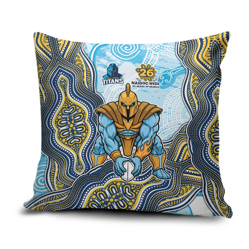 Gold Coast Titans NAIDOC Week 2026 Pillow Cover First Nations of Australia Aboriginal Mascot Rugby