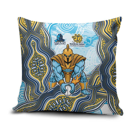 Gold Coast Titans NAIDOC Week 2026 Pillow Cover First Nations of Australia Aboriginal Mascot Rugby