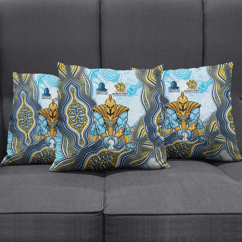 Gold Coast Titans NAIDOC Week 2026 Pillow Cover First Nations of Australia Aboriginal Mascot Rugby