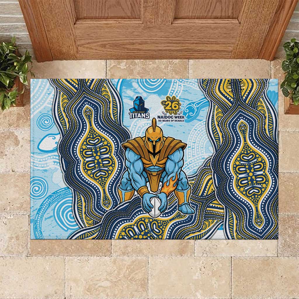 Gold Coast Titans NAIDOC Week 2026 Rubber Doormat First Nations of Australia Aboriginal Mascot Rugby