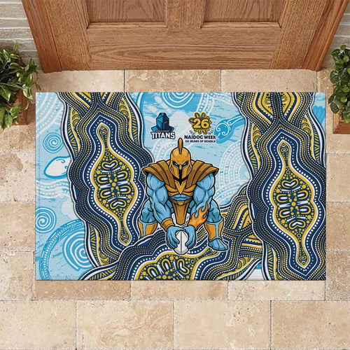 Gold Coast Titans NAIDOC Week 2026 Rubber Doormat First Nations of Australia Aboriginal Mascot Rugby