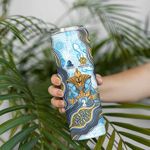 Gold Coast Titans NAIDOC Week 2026 Skinny Tumbler First Nations of Australia Aboriginal Mascot Rugby