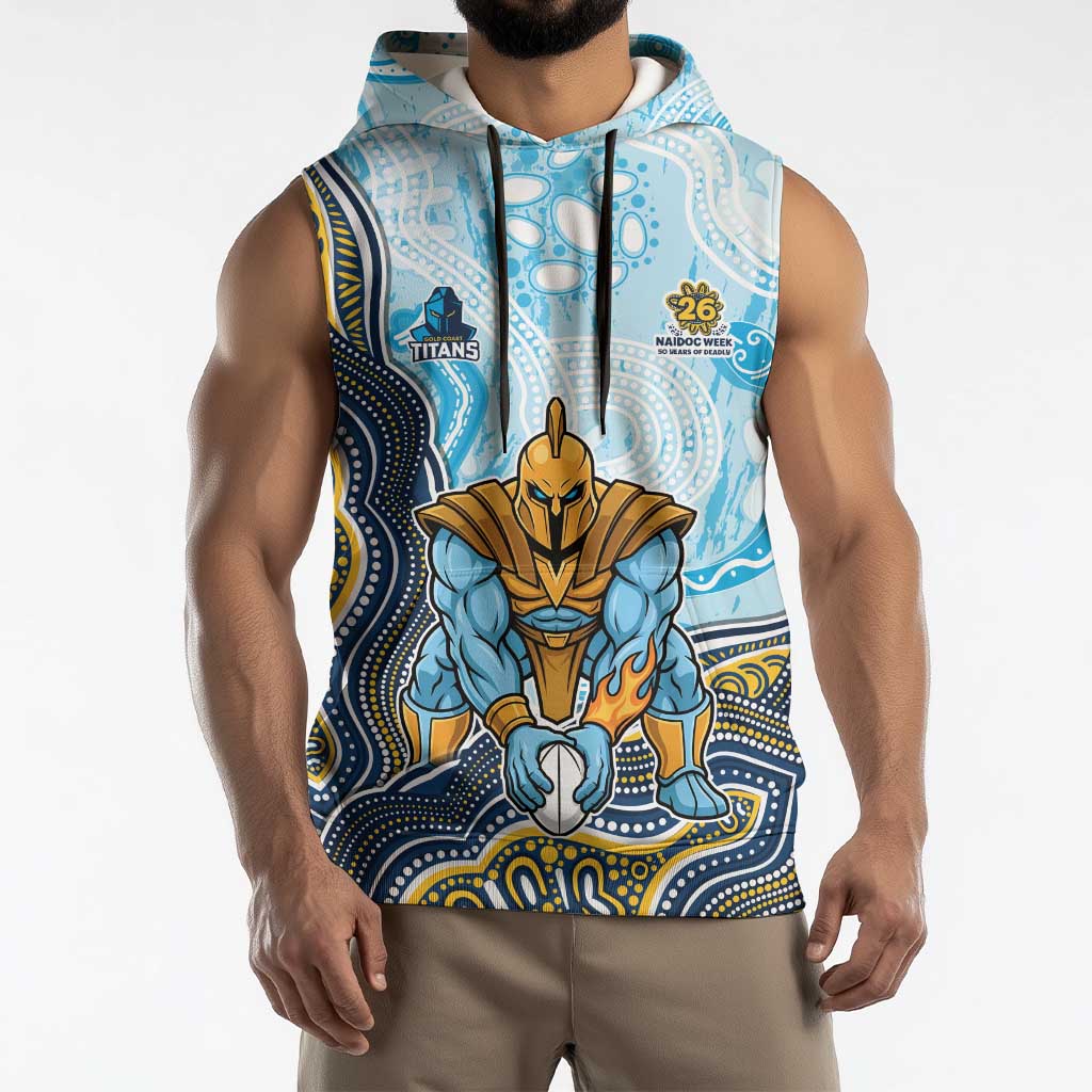 Gold Coast Titans NAIDOC Week 2026 Sleeveless Hoodie First Nations of Australia Aboriginal Mascot Rugby