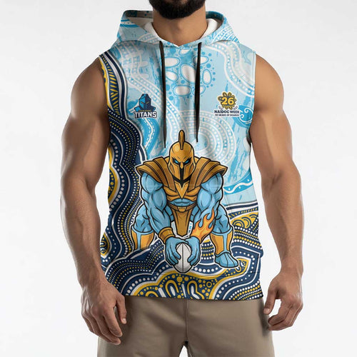 Gold Coast Titans NAIDOC Week 2026 Sleeveless Hoodie First Nations of Australia Aboriginal Mascot Rugby