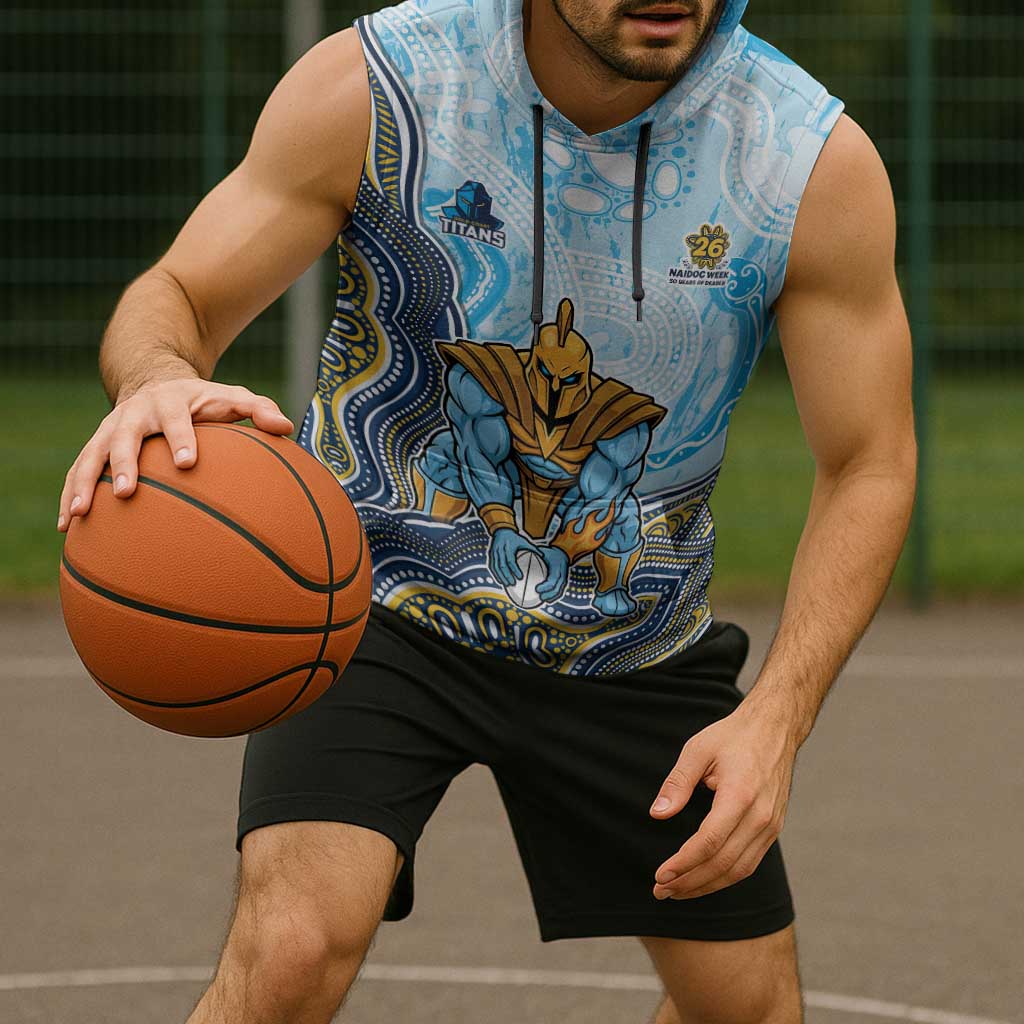 Gold Coast Titans NAIDOC Week 2026 Sleeveless Hoodie First Nations of Australia Aboriginal Mascot Rugby