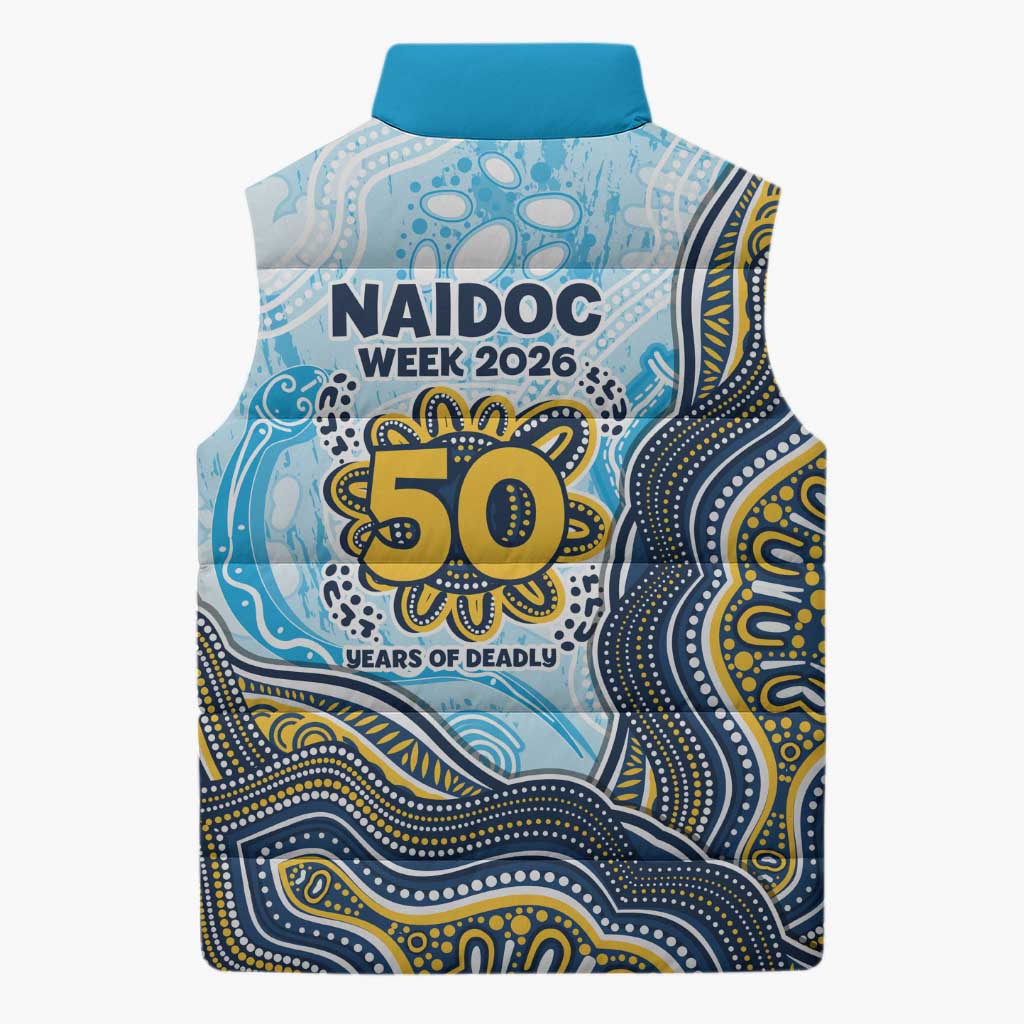 Gold Coast Titans NAIDOC Week 2026 Sleeveless Puffer Jacket First Nations of Australia Aboriginal Mascot Rugby
