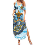 Gold Coast Titans NAIDOC Week 2026 Summer Maxi Dress First Nations of Australia Aboriginal Mascot Rugby