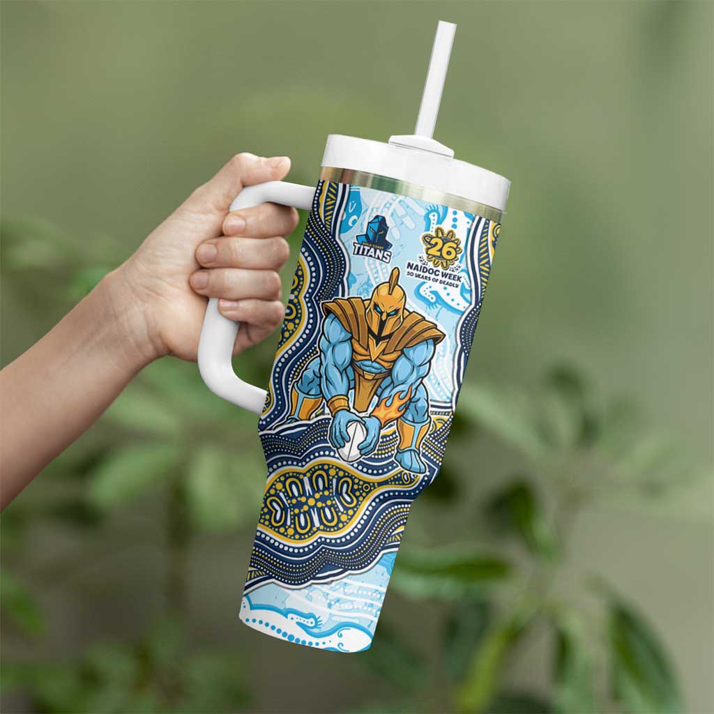 Gold Coast Titans NAIDOC Week 2026 Tumbler With Handle First Nations of Australia Aboriginal Mascot Rugby
