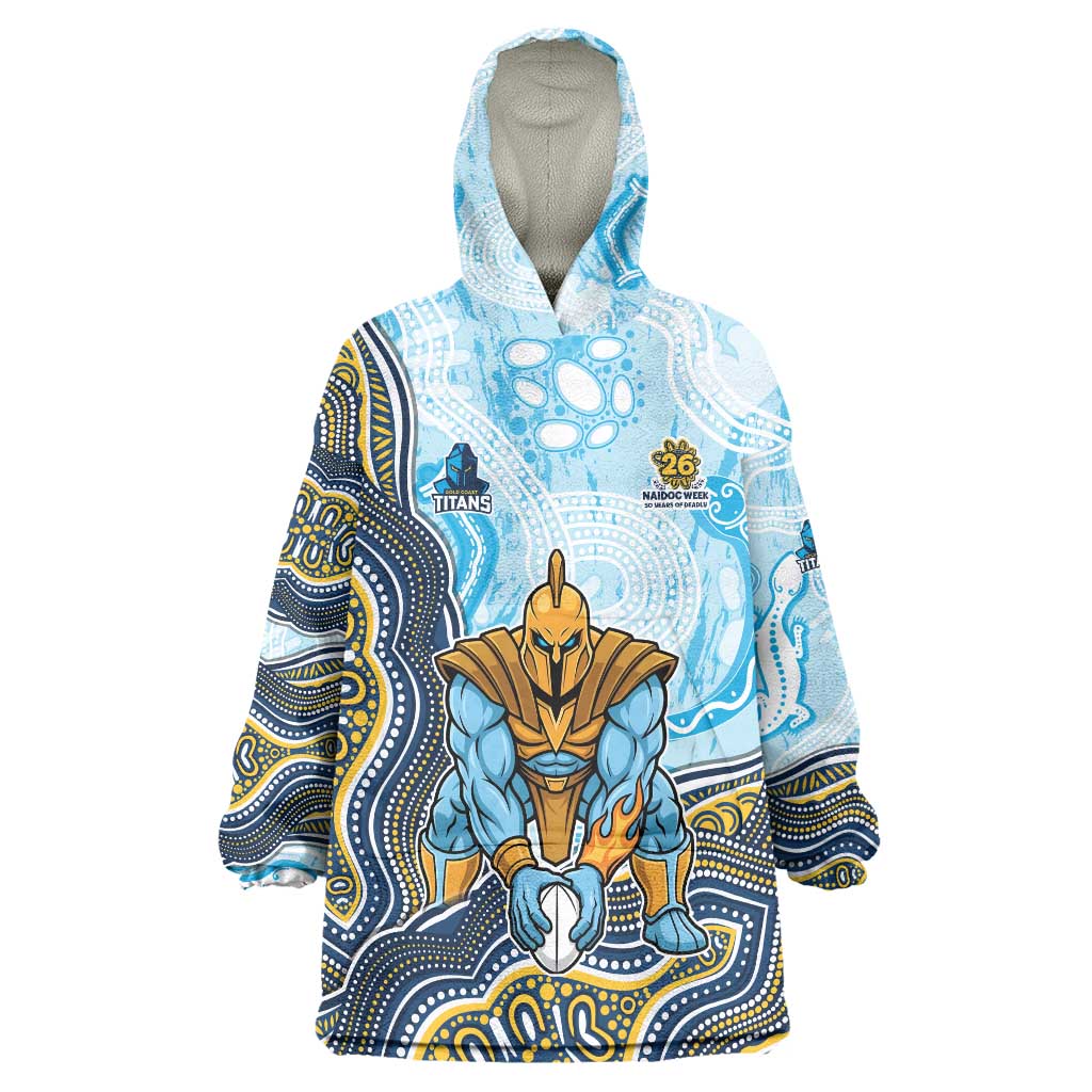 Gold Coast Titans NAIDOC Week 2026 Wearable Blanket Hoodie First Nations of Australia Aboriginal Mascot Rugby