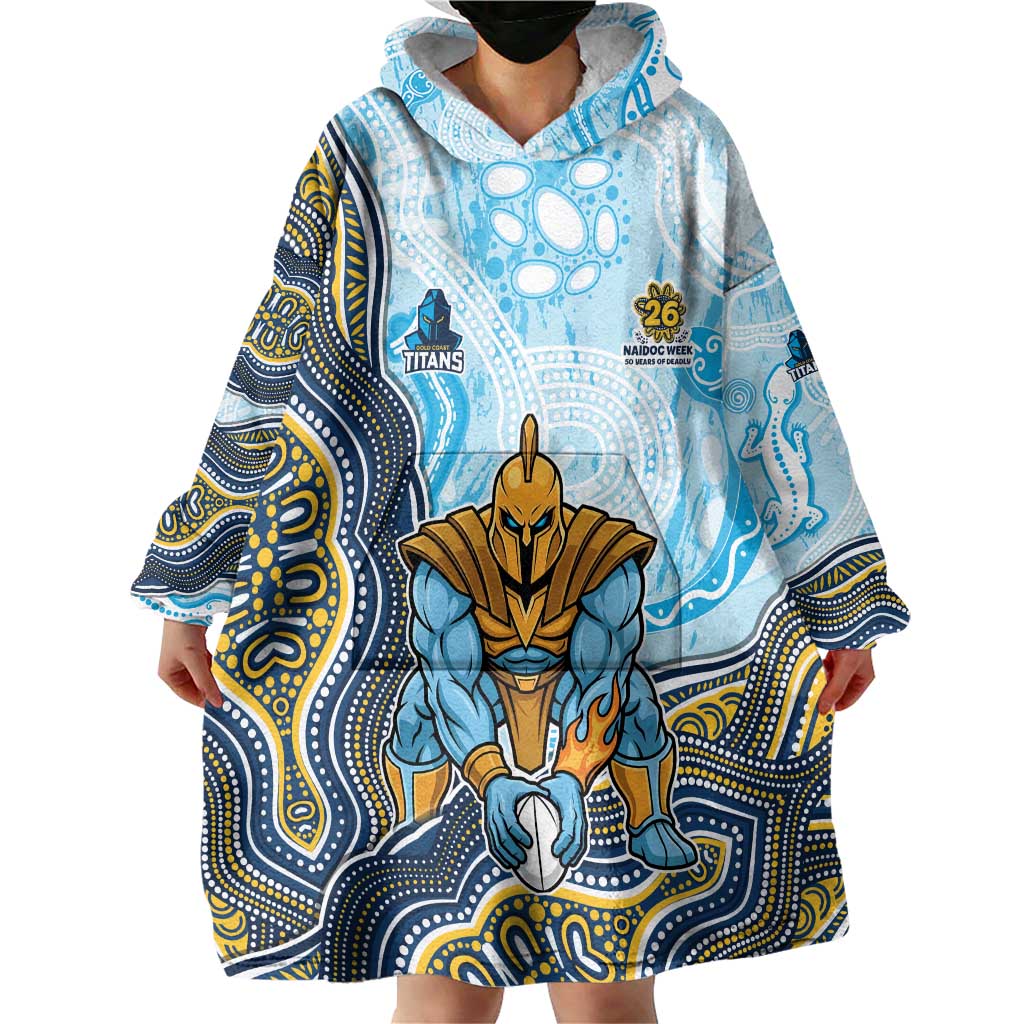 Gold Coast Titans NAIDOC Week 2026 Wearable Blanket Hoodie First Nations of Australia Aboriginal Mascot Rugby
