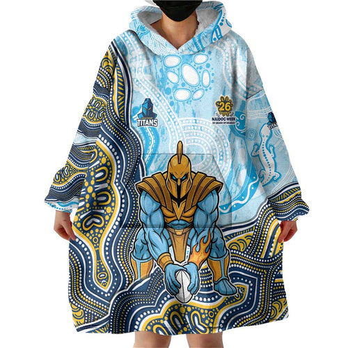 Gold Coast Titans NAIDOC Week 2026 Wearable Blanket Hoodie First Nations of Australia Aboriginal Mascot Rugby