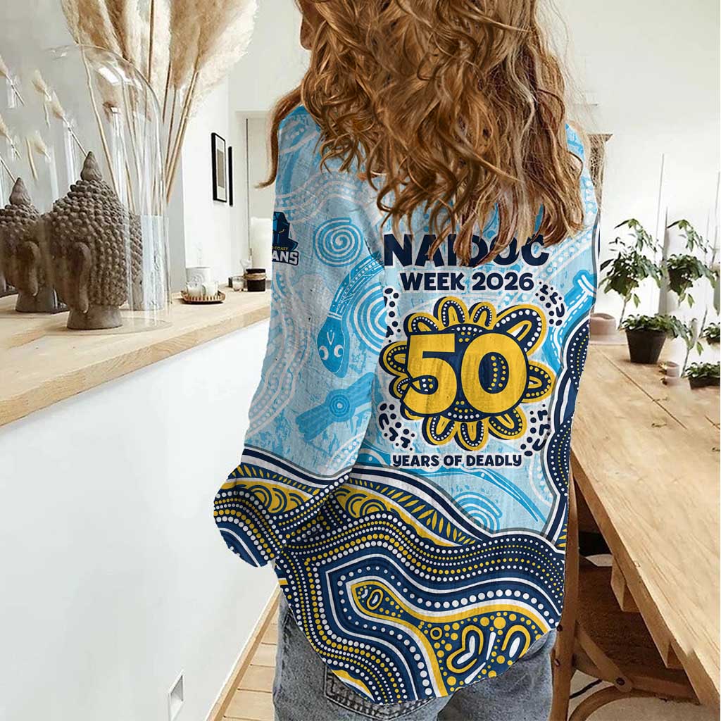 Gold Coast Titans NAIDOC Week 2026 Women Casual Shirt First Nations of Australia Aboriginal Mascot Rugby