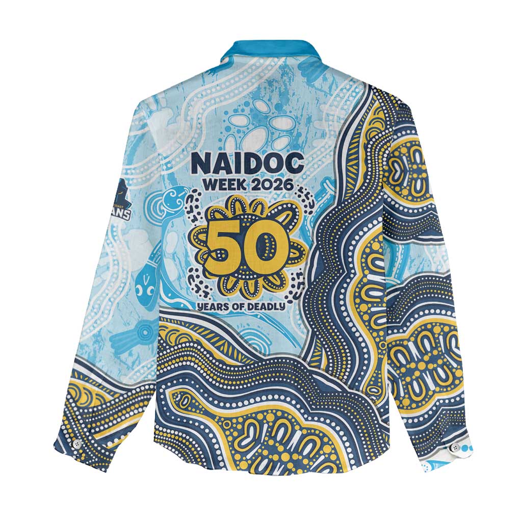 Gold Coast Titans NAIDOC Week 2026 Women Casual Shirt First Nations of Australia Aboriginal Mascot Rugby
