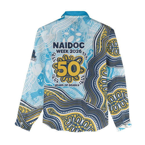 Gold Coast Titans NAIDOC Week 2026 Women Casual Shirt First Nations of Australia Aboriginal Mascot Rugby
