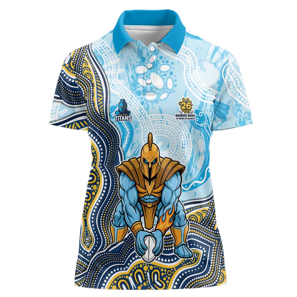 Gold Coast Titans NAIDOC Week 2026 Women Polo Shirt First Nations of Australia Aboriginal Mascot Rugby
