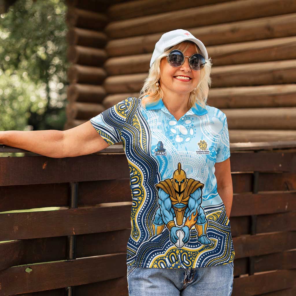 Gold Coast Titans NAIDOC Week 2026 Women Polo Shirt First Nations of Australia Aboriginal Mascot Rugby