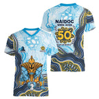 Gold Coast Titans NAIDOC Week 2026 Women V-Neck T-Shirt First Nations of Australia Aboriginal Mascot Rugby